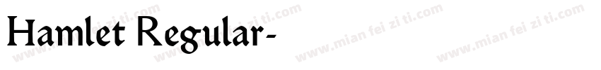 Hamlet Regular字体转换